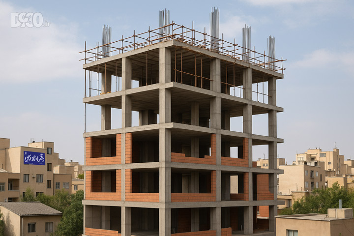 ساختمانی در حال ساخت در تهران